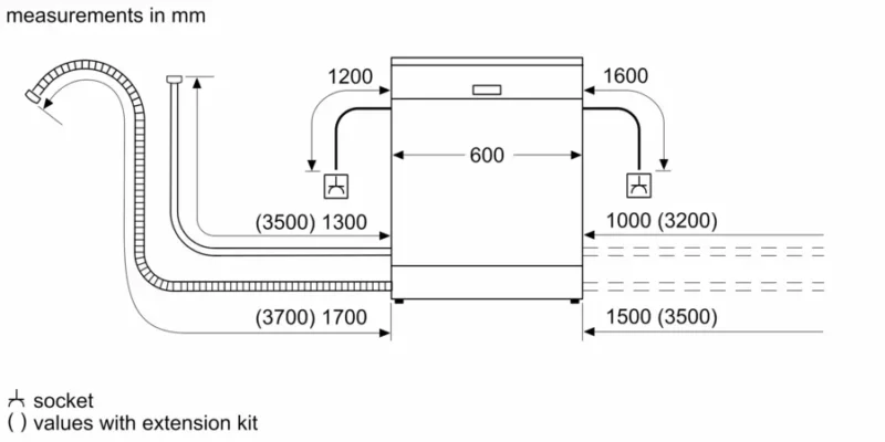 16027526_6xx_EU_without_Aquastop_en-IN Siemens 16 Place Free-standing Dishwasher 60 cm Brushed steel Anti-fingerprint iQ500 (SN25HI00MI)