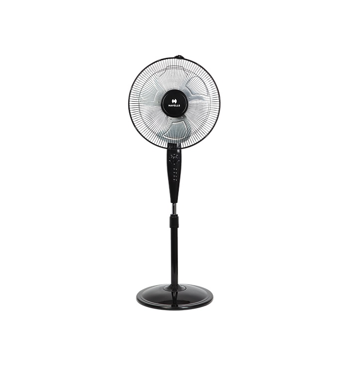 2-6 HAVELLS TRENDY METTALLIC 400 MM PEDESTAL FAN (BLACK)