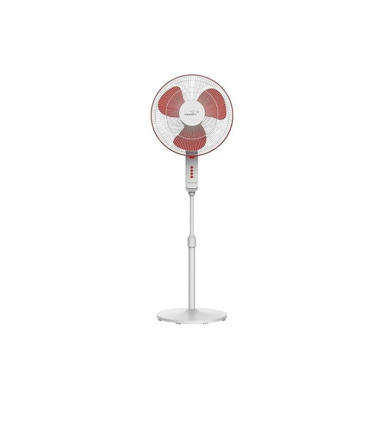 2-7 V-Guard Finesta STS PLUS 16 Pedestal Fan (White and Red)