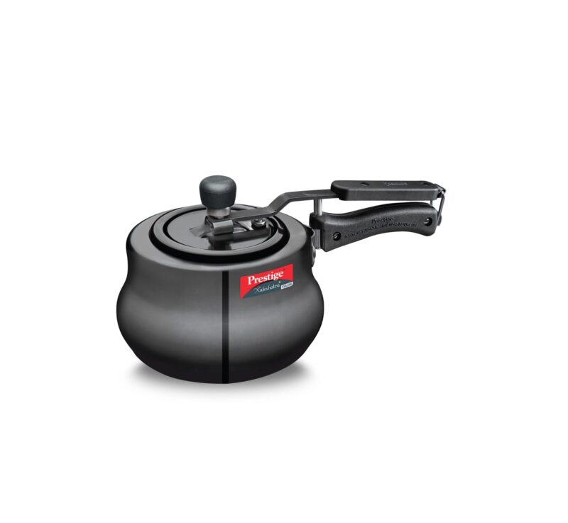 2-8 Prestige 3 Litres Nakshatra Plus Svachh Induction Base Inner Lid Hard Anodized Pressure Cooker | Black |nti-Bulge Base