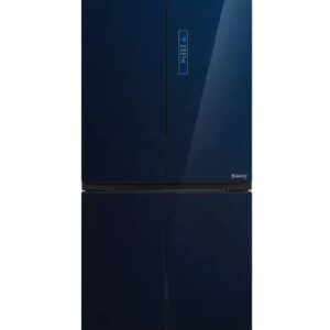 TOSHIBA 650 L Frost Free French Door Bottom Mount Convertible Refrigerator(GR-RF646WE-PGI(24), Blue Glass)