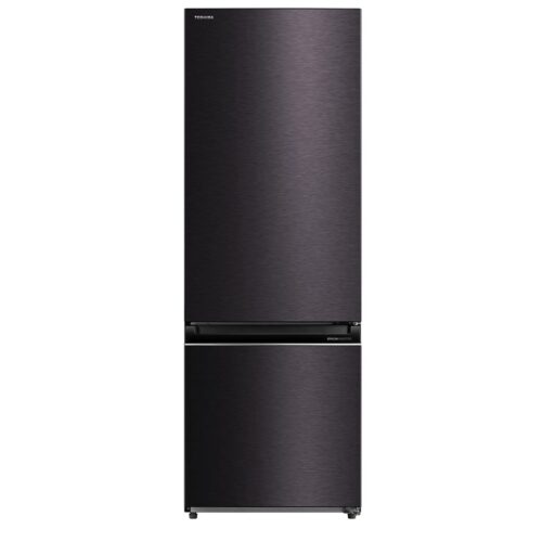 Toshiba 349L 2 Star Frost Free Inverter Double Door Refrigirator Bottom Freezer(GR-RB423WE-PMI(37), Satin Grey)