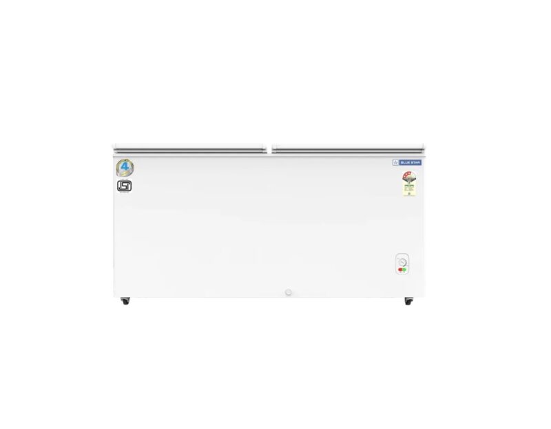 300440_0_pyrcvn (1) Blue Star 457 Litres 3 Star Double Door Deep Freezer (CF3500MEW/MPW, White)