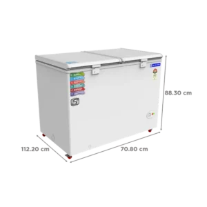 300441_2_ugzrka Blue Star 300 L Double Door Standard Deep Freezer (White, Grey, CF5-330NEYW 2024 Model, 5 Star)