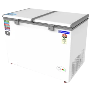 300441_3_jsvivl Blue Star 300 L Double Door Standard Deep Freezer (White, Grey, CF5-330NEYW 2024 Model, 5 Star)