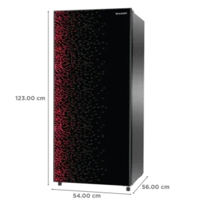 307032_2_qbdyar SHARP 193L 4 Star Direct-Cool Single Door Refrigerator I Toughened Glass Door (SJ-G19ST-MR)