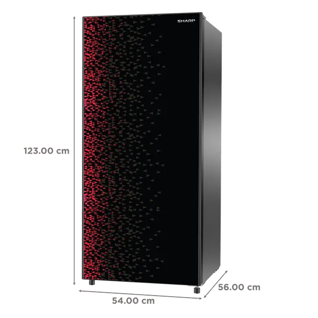 307032_2_qbdyar SHARP 193L 4 Star Direct-Cool Single Door Refrigerator I Toughened Glass Door (SJ-G19ST-MR)