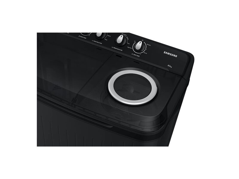 32-2 Samsung 8.5 Kg 5 Star Semi Automatic Top Load Washing Machine (WT85B4200GD, Black)