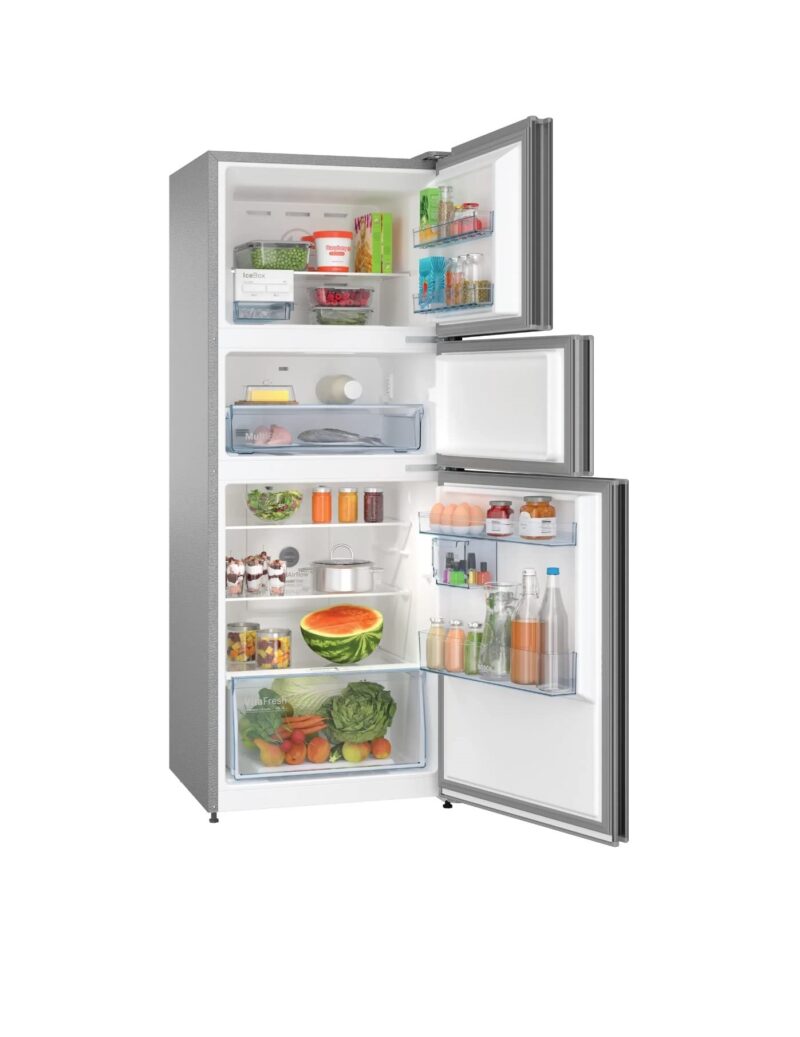 43-1 Bosch MaxFlex Convert 332L Inverter Frost Free Triple Door Refrigerator (CMC33K05NI, Black Steel)