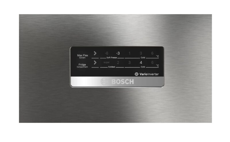 44 Bosch MaxFlex Convert 332L Inverter Frost Free Triple Door Refrigerator (CMC33K05NI, Black Steel)