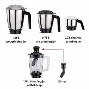 Preethi Peppy Plus 750W- 4 Jar