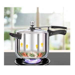 Hawkins 5 Litre Pressure Cooker, Stainless Steel Inner Lid Cooker, Induction Cooker, Silver (Hss50), 5 Liter