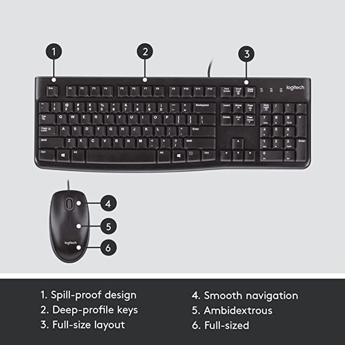 61AV02eLw9L._SX679_ Logitech MK120 Wired USB Keyboard and Mouse Set for Windows
