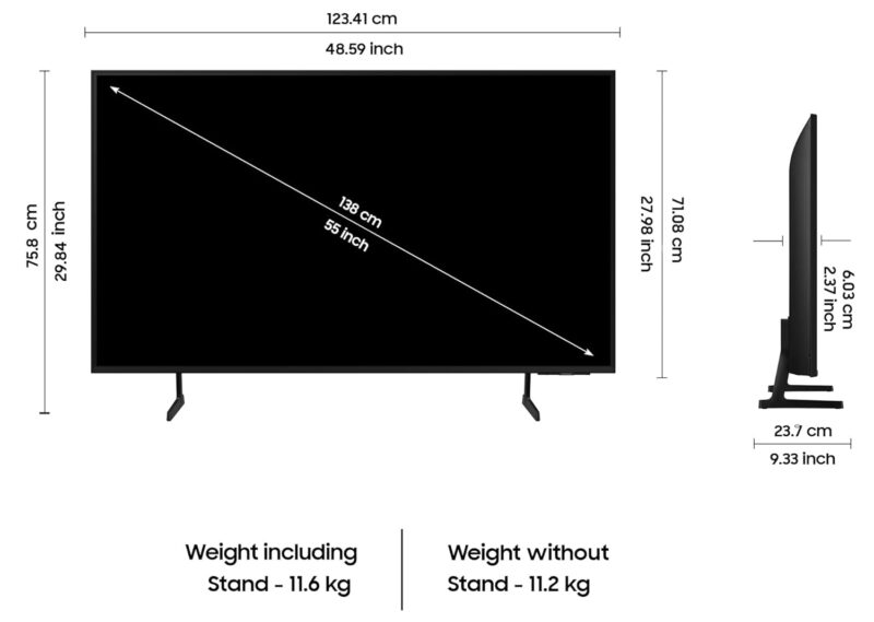 61VeAblcxEL._SL1500_ Samsung 138 cm (55 inches) 4K Ultra HD Smart LED TV UA55DU7700KLXL