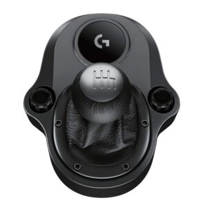 710P1KiaSL._SL1500_ Logitech G Driving Force Racing Wheels Shifter for G29, G920 & G923, 6 Speed, Push Down Reverse Gear, Steel and Leather Construction - Black