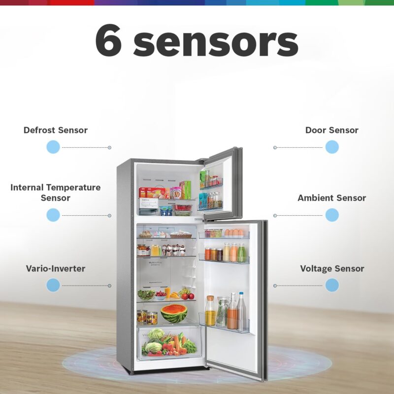 715jCs7UyWL._SL1500_ Bosch 243L 3 Star Frost Free Refrigerator, Convertible(CTC27S031I, Silver Inox))