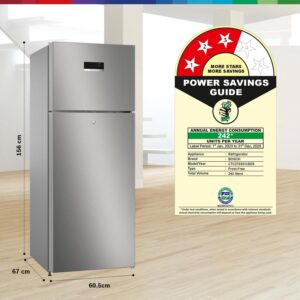 718TAA9cQmL._SL1500_ Bosch 243L 3 Star Frost Free Refrigerator, Convertible(CTC27S031I, Silver Inox))