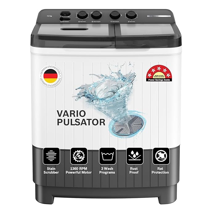 71UEvYDkY5L._SX679_-1 Bosch 7.5KG 5 Star Semi Automatic Top Loading Washing Machine (Spin Drum Safety Disk, Unique Impeller,WJZ751W0IN)