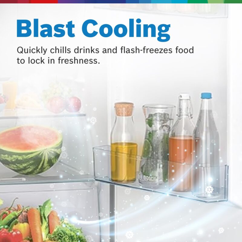 71bmUSMpC4L._SL1500_ Bosch 243L 3 Star Frost Free Refrigerator, Convertible(CTC27S031I, Silver Inox))