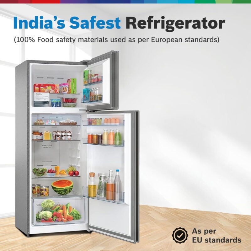 71raClWBAXL._SL1500_ Bosch 243L 3 Star Frost Free Refrigerator, Convertible(CTC27S031I, Silver Inox))