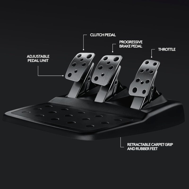 71zltfFVvKL._SL1500_ Logitech G29 Driving Force Racing Wheel and Floor Pedals, Real Force Feedback, Stainless Steel Paddle Shifters, Leather Steering Wheel Cover for PS5, PS4, PC, Mac - Black
