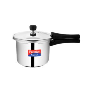 777 Prestige Popular Stainless Steel Outer Lid Pressure Cooker, 3 Litres, Silver