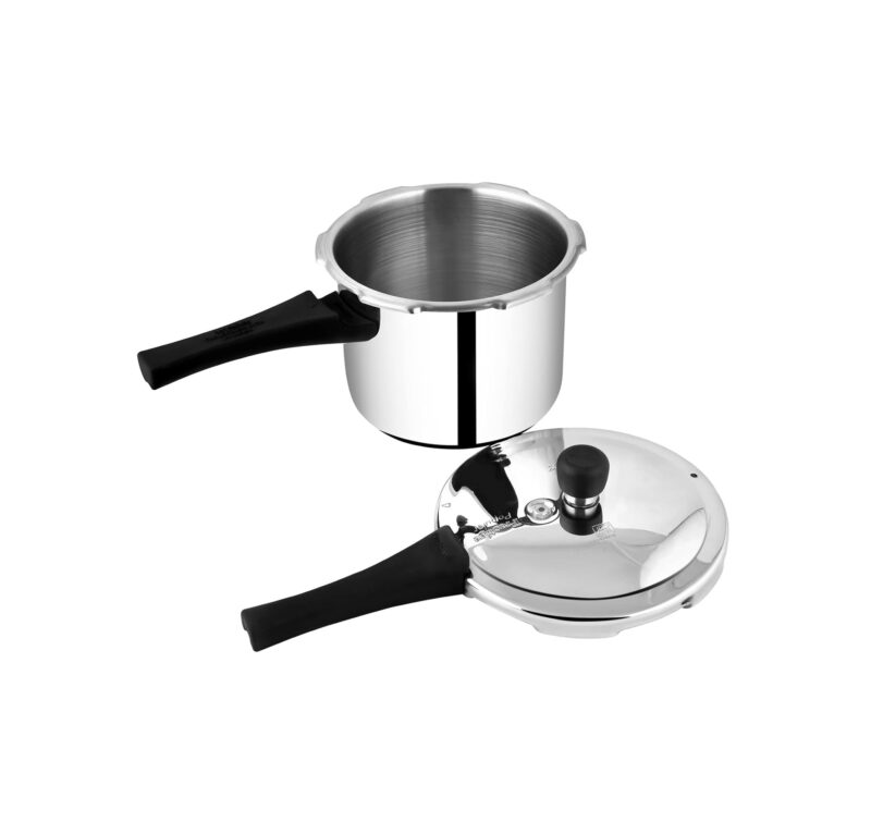 7777 Prestige Popular Stainless Steel Outer Lid Pressure Cooker, 3 Litres, Silver