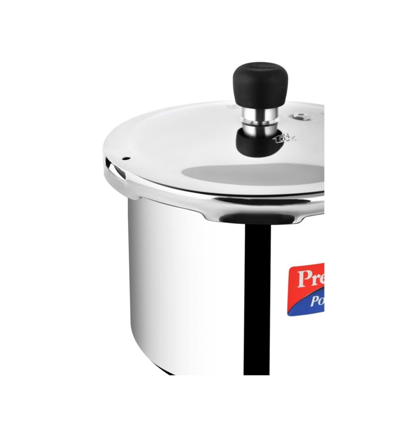 777777 Prestige Popular Stainless Steel Outer Lid Pressure Cooker, 3 Litres, Silver