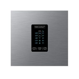 800-1 Samsung 301L 2 Star Inverter Frost-Free Convertible 5 In 1 Double Door Refrigerator (RT34C4522S8, Elegant Inox)