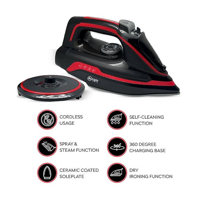 81ooIx7TZHL._SX679_ Mr. Light 1250W Cordless Steam Iron with Coated Ceramic Soleplate