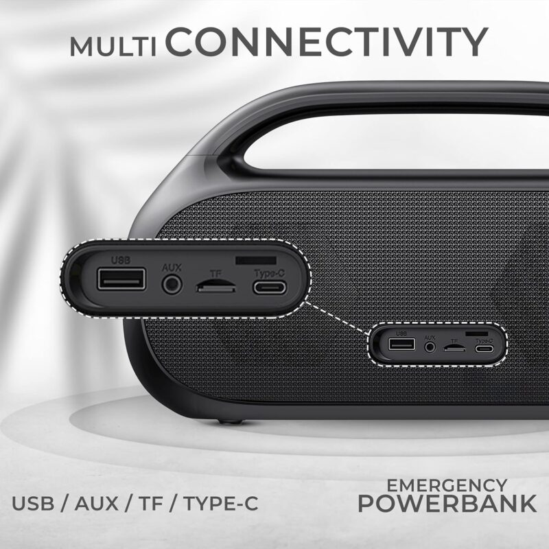 81qAjpVReeL._SL1500_ iGear Grape Portable Wireless Speaker with 70W Output, with Wireless Rechargeable MIC
