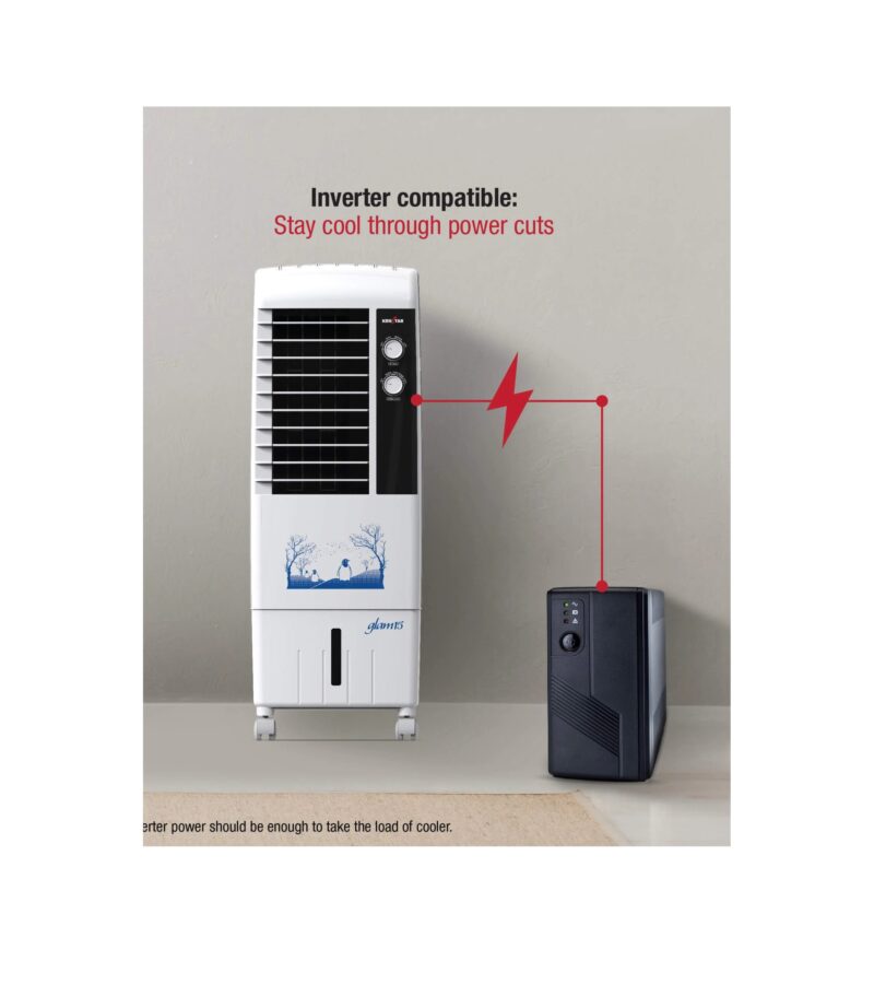 GLAM-HC-41-scaled Kenstar GLAM 15 Litres Honey Comb Tower Cooler (White)