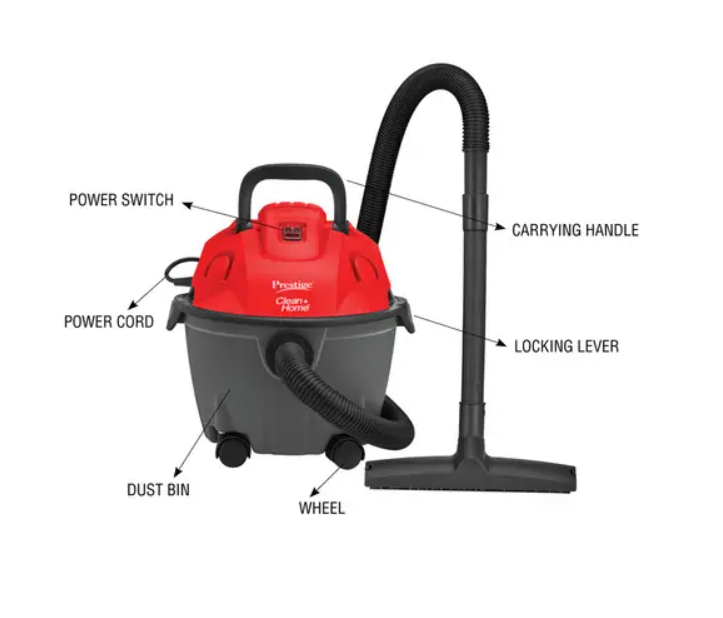 Prestige Wet&Dry Vacuum Cleaner Typhoon -05, Black and Red