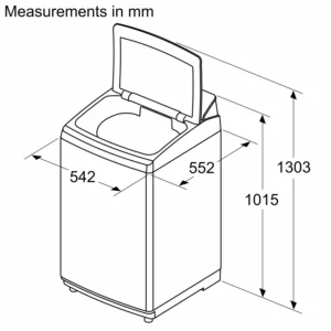 Series 2 washing machine, top loader 680 rpm