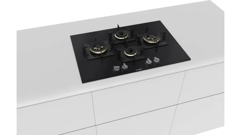Series 6 Gas hob 75 cm Tempered glass, Black (PNI7B6F10I)