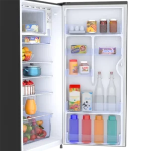 268203_10_l7k1a9 Haier 190 Litres 3 Star Direct Cool Single Door Refrigerator with Diamond Edge Freezing Technology (HRD-2103CBS-P, Brushline Silver)