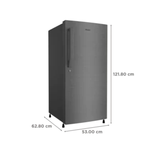 268203_2_waprhm Haier 190 Litres 3 Star Direct Cool Single Door Refrigerator with Diamond Edge Freezing Technology (HRD-2103CBS-P, Brushline Silver)
