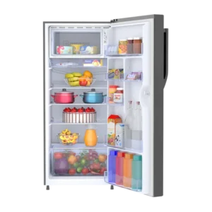 268203_4_v0s2ev Haier 190 Litres 3 Star Direct Cool Single Door Refrigerator with Diamond Edge Freezing Technology (HRD-2103CBS-P, Brushline Silver)