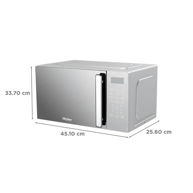 Haier HIL2001CSSH 20L Convection Microwave Oven with 66 Autocook Menu (Silver)