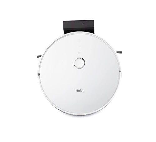 41CS2CInrSL._SX679_ Haier Robot Vacuum Cleaner with Wet Mopping, 2-in-1 with App & Voice Control, Auto Recharge, Strong 2200 PA Suction, and Long Life 2600 Battery, 1.6 Hours, Silver