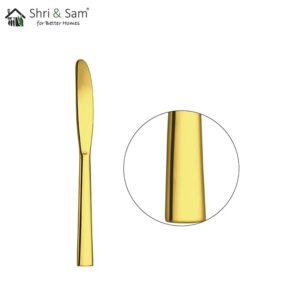Desert Knife Shri & Sam Stainless Steel Lotus Plain Gold PVD Coating