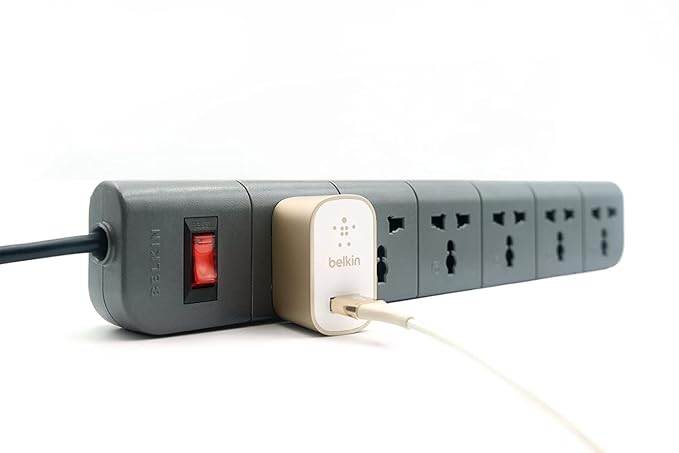 518AVwcfhOL._SX679_ Belkin 6-Socket Surge Protector Universal Socket with 6.5ft (2-Meter) Heavy Duty Cable Overload Protection, Extension Cord Comes with 5 Years Manufacturer Warranty, Grey Color