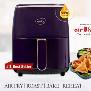 51Yueu3CIqL._SX679_ (1) Pigeon Healthifry Plus Digital Air Fryer, 360° High Speed Air Circulation Technology 1400 W with Non-Stick 4.2 L Basket - Purple