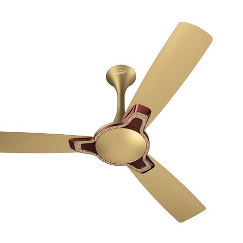 614Gh6EBaLL._SX679_ V Guard Romanza Art 1200MM 400Rpm Premium Decorative Cieling Fan(Oro Impact Indian Art)