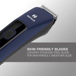 Havells Bt5112C Li-Ion Men Cord & Cordless Beard Trimmer (Blue), Battery Powered