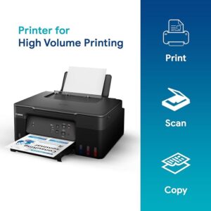 Canon PIXMA MegaTank G2730 All-in-One (Print, Scan, Copy) Inktank Colour Printer with 1 Year Additional Warranty on Registering The Printer
