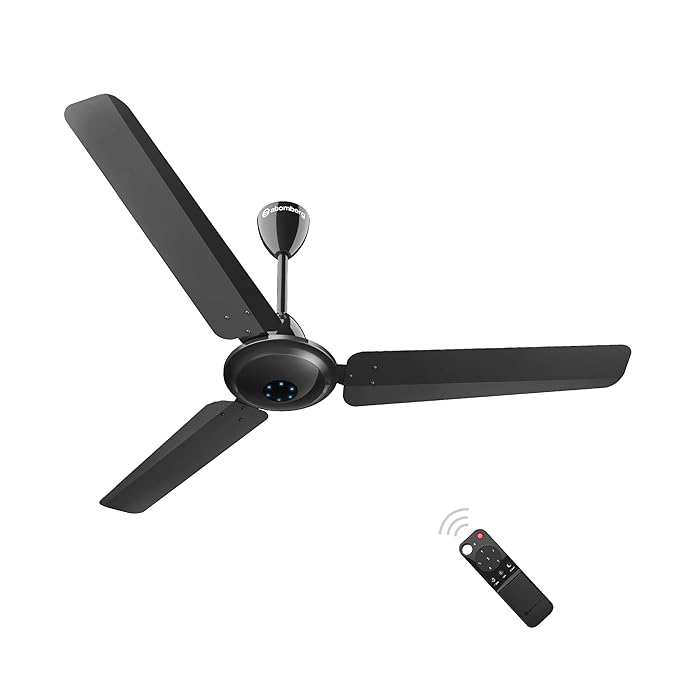 61F7ExS10nL._SX679_ atomberg Ikano 1200mm BLDC Ceiling Fan with Remote | 5 star | High Air Delivery | LED Speed Indicator | Low Noise | Timeless Design with Power Saving | 2 Year Warranty|Gloss Black
