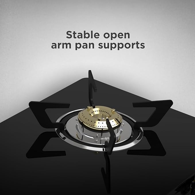 61RADAWl8eL._SX679_ reethi Luxe 2 Burner Glass Top Gas Stove With Driptray Less Infinity Design, 5 Year Warranty on Glass & Burner, Manual Design, Black