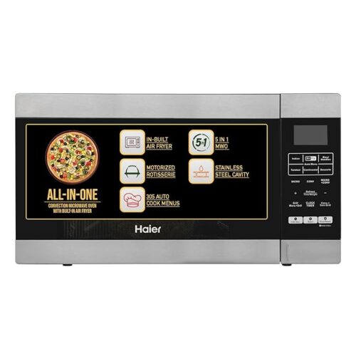 61RFjO5OwRL._SX679_ Haier 30L Convection Microwave Oven (HIL3001ARSB, Black) with In-Built Air Fryer | Motorized Rotisserie | Stainless-steel Cavity | 5 In 1 Microwave oven