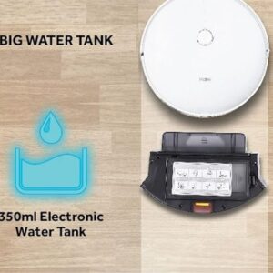 61Twc83liUL._SX679_ Haier Robot Vacuum Cleaner with Wet Mopping, 2-in-1 with App & Voice Control, Auto Recharge, Strong 2200 PA Suction, and Long Life 2600 Battery, 1.6 Hours, Silver